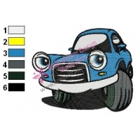 Cartoon Car Embroidery Design 05